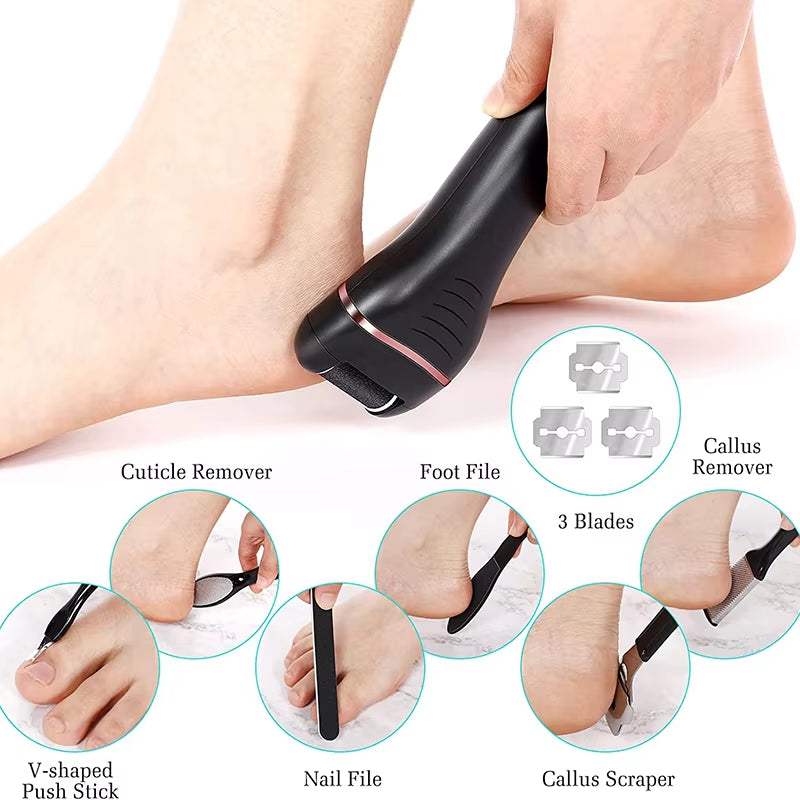 Rechargeable Foot Grinder Electric Foot File Care Tools Callus Remover Machine Pedicure Device Foot Feet for Dead Skin Cracked