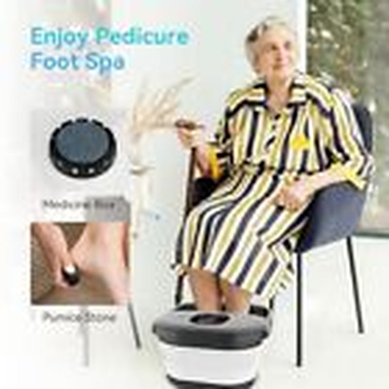 Foot Spa Bath Massager with Heat, Collapsible Foot Massager Spa Soaking Tub