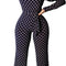 Jumpsuit for Women Sexy Elegant Long Straight Pants Cocktail Printing Jumpsuits Party Club with Zipper