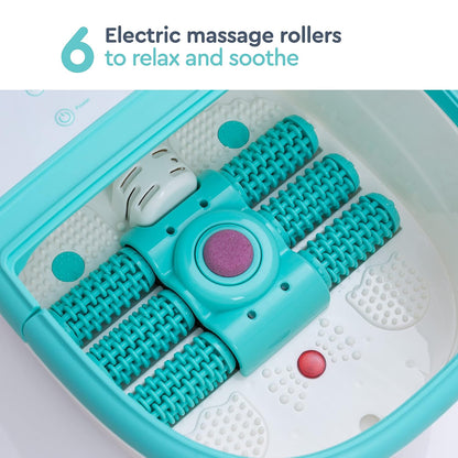 Foot Spa Foot Bath Massager – Feet Soaking Tub with Heat - Foot Bath with 6 Shiatsu Massage Rollers, Callus Remover, Adjustable Time & Temperature – Stress Relief and Sooths Tired Feet